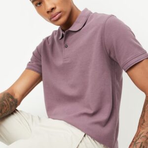 men solid regular fit polo t shirt